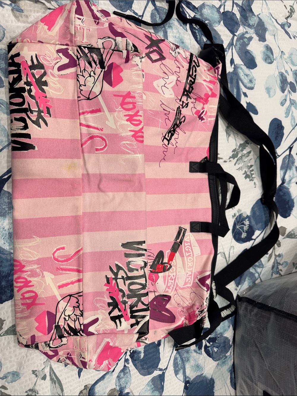 Pink Graphic Stripe Tote Bag P8